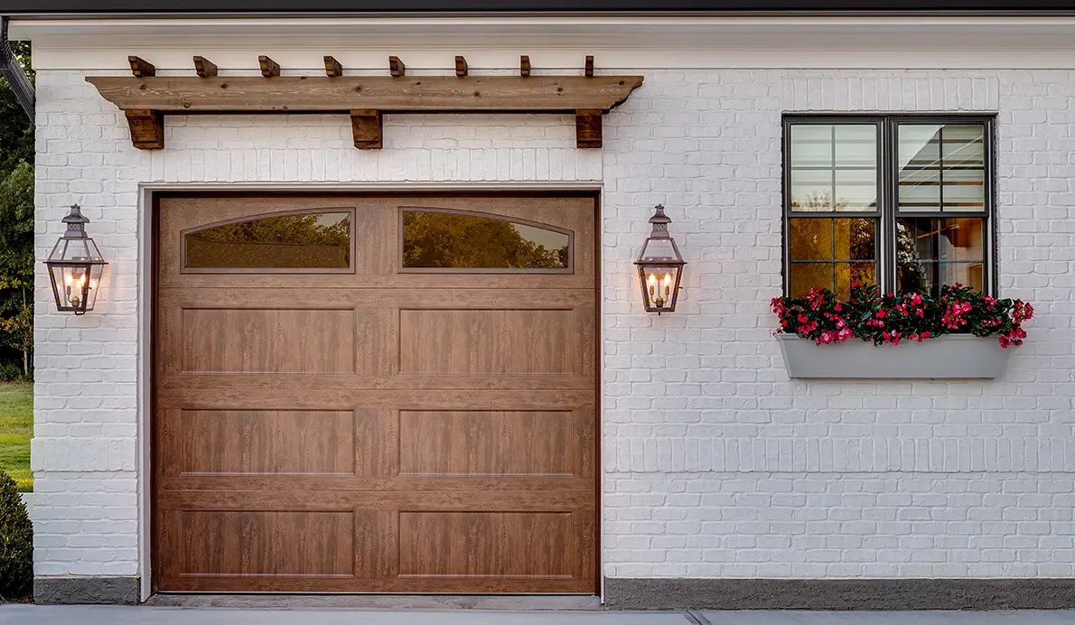 Clopay Bridgeport Steel garage door with recessed panel design