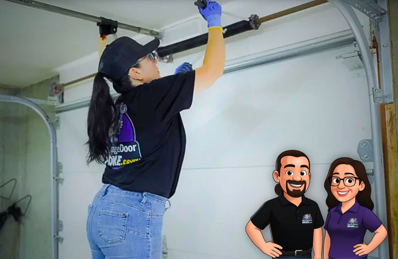 Professional garage door installation by MyGarageDoorBROKE technician